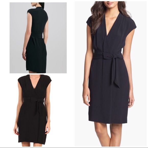 kate spade Dresses & Skirts - EUC Kate Spade NY Villa Bow Black V Neck Dress 12